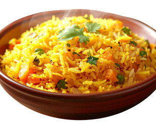  Close-Up Front View of Upma with Steam Rising, Isolated PNG