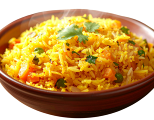  Close-Up Front View of Upma with Steam Rising, Isolated PNG