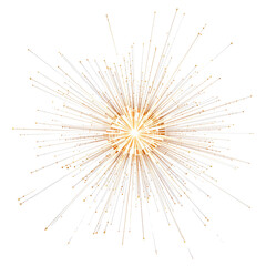 Obraz premium Golden Radiating Energy Burst Abstract Art