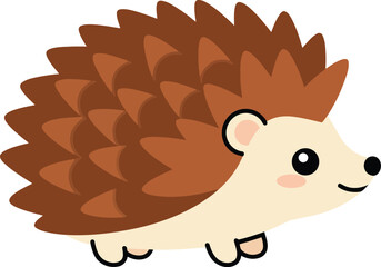 Cute hedgehog cartoon illustration adorable woodland creature vector