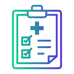 examination Line Gradient Icon