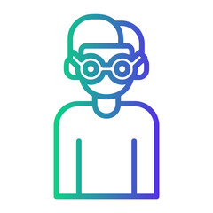 examination Line Gradient Icon
