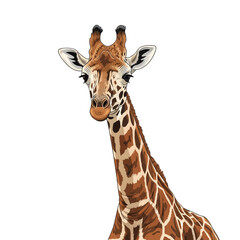 Fototapeta premium Graceful Giraffe Portrait A Captivating Glimpse into Wildlife's Beauty