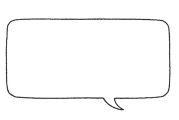  手書き風の長方形の吹き出し