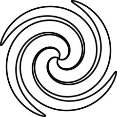 Black and white spiral swirl pattern with a hypnotic twist