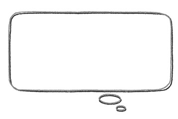 手書き風の長方形の吹き出し