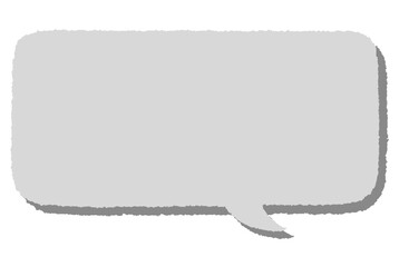  手書き風の長方形の吹き出し（影つき）