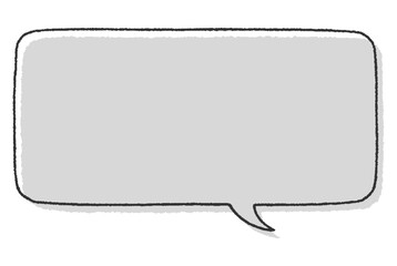  手書き風の長方形の吹き出し（版ずれ）
