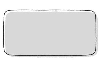 手書き風の長方形のフレーム（版ずれ）