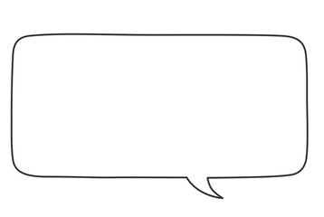 シンプルな長方形の吹き出し