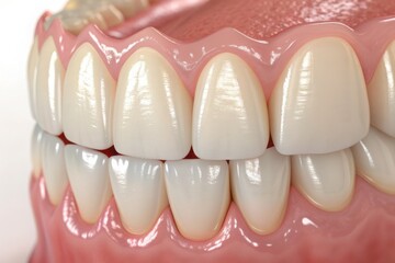 Dental health teeth model close-up