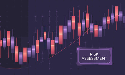 Abstract Candlestick Chart Illustrating Risk Assessment Concept.