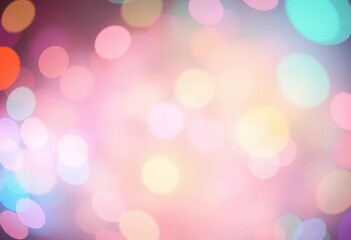 Fototapeta premium Abstract swirling light orbs, vibrant color gradients, soft focus, dreamy atmosphere, festive, blurry