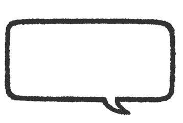  手書き風の長方形の吹き出し