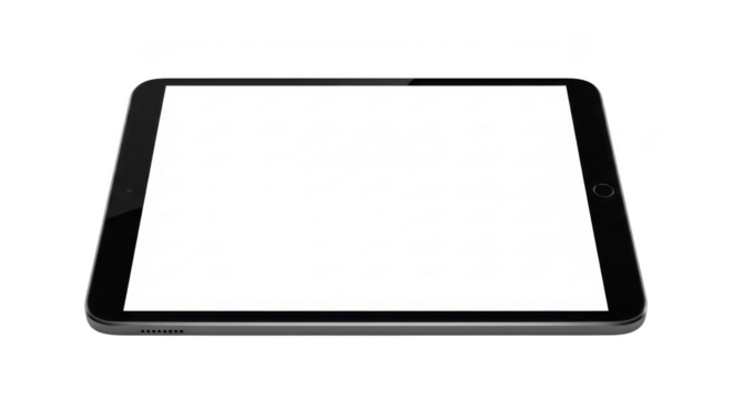 Modern tablet computer device isolated on transparent background