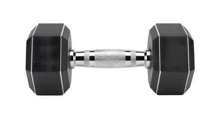 Fototapeta premium Fitness dumbbell isolated on white background for gym and workout product branding