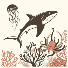 vector illustration of a fish