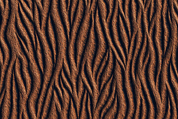 Fototapeta premium Abstract textured background featuring flowing, wavy patterns in warm tones, resembling natural elements or artistic design.