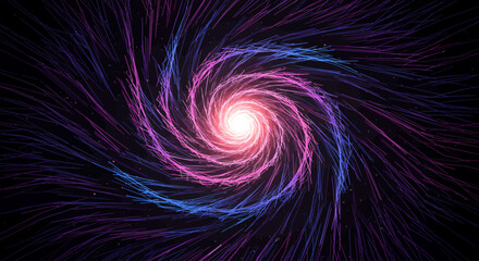 Fototapeta premium Abstract swirling vortex of glowing energy and light