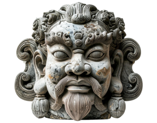 Detailed weathered stone face