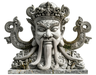 Ancient stone Chinese deity
