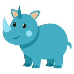 Fototapeta premium cartoon rhino cartoon
