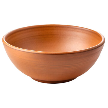 Empty Terracotta Bowl With Smooth Interior and Textured Exterior ceramic clay
