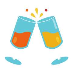 vector illustration of a cocktail