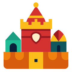 toy house on white background