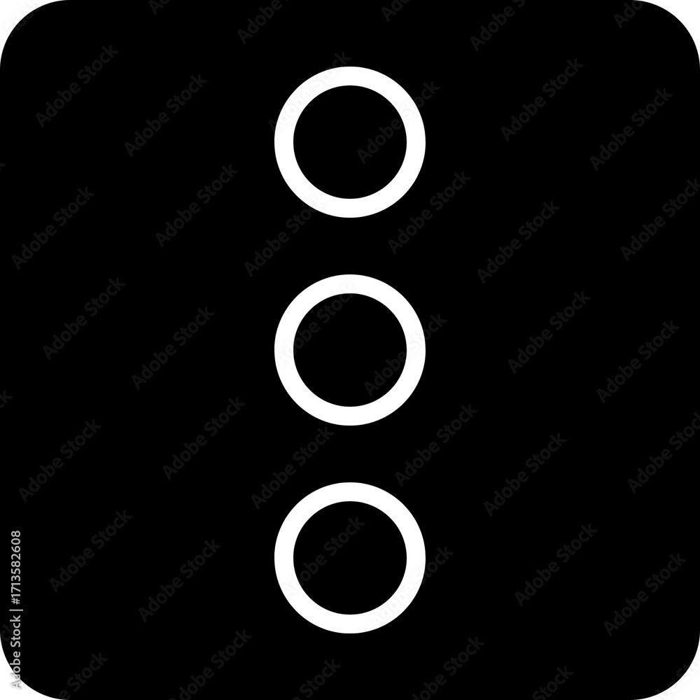 Poster three vertical dots icon for kebab menu and context options