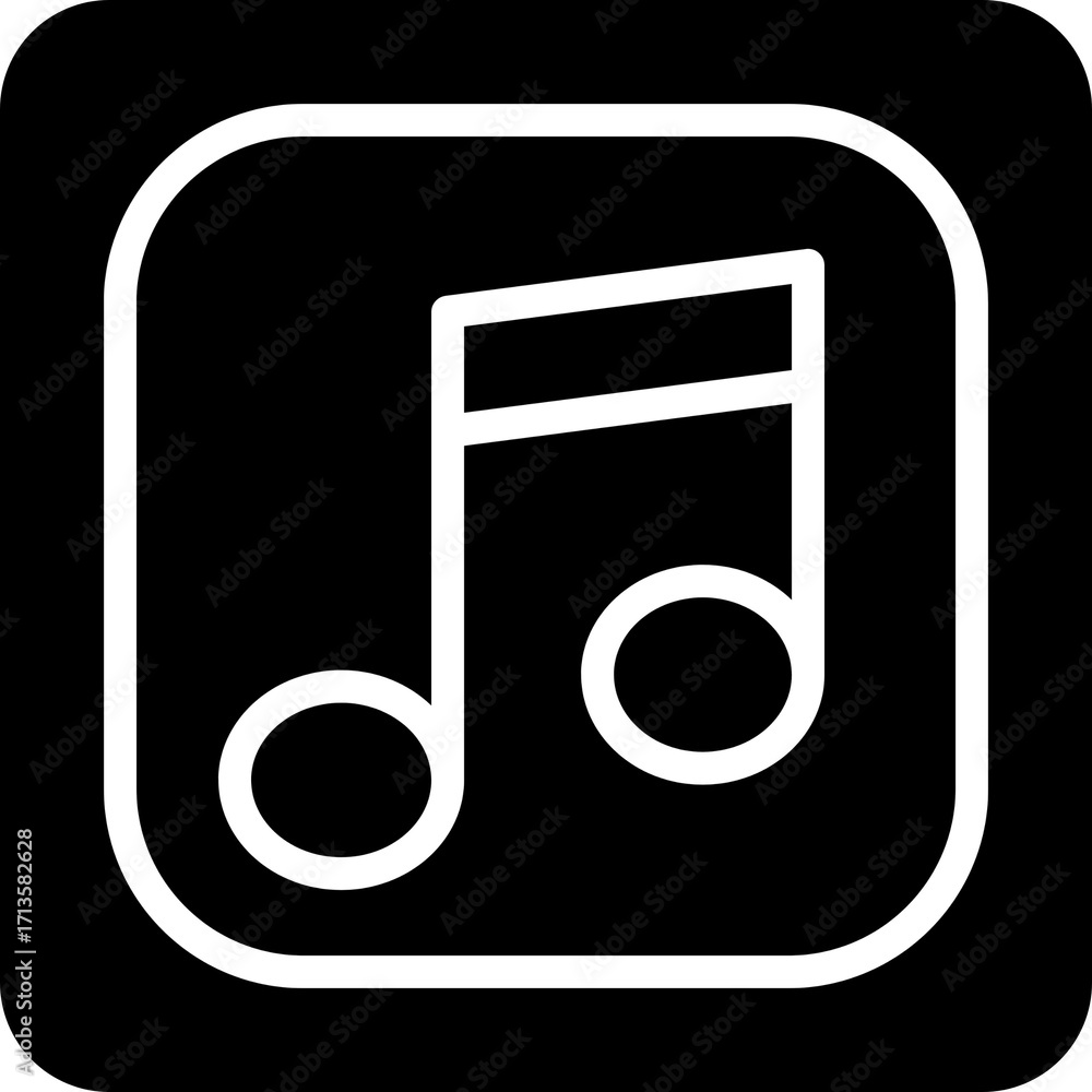 Poster modern music player interface with play button and waveform