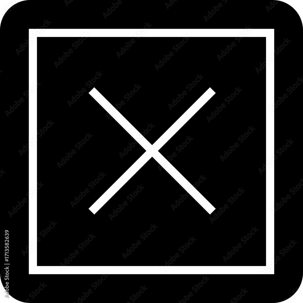 Poster circle multiplication cross icon for close cancel and delete button