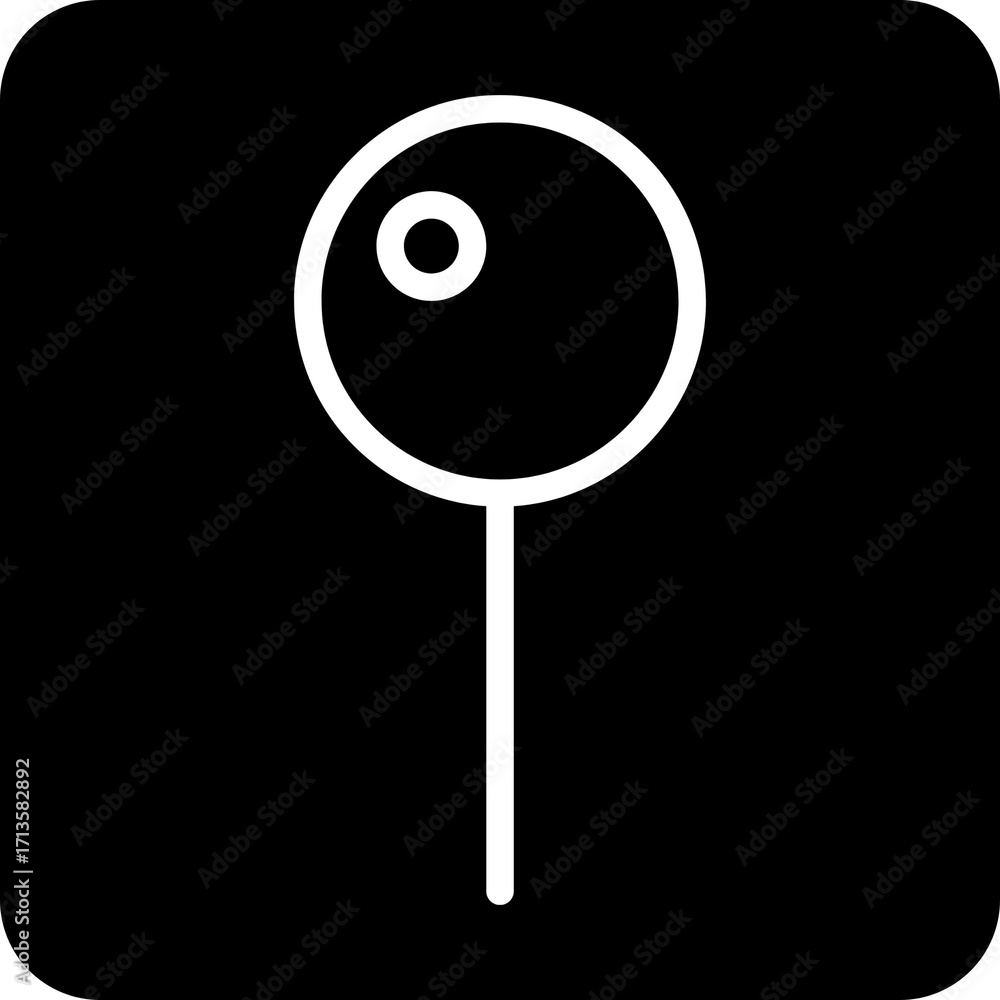 Poster round head pin icon for location marker and map point