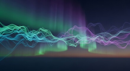  Aurora Borealis Vapor Gradient 3D Background

