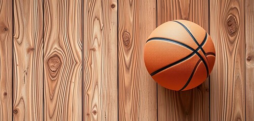 Abstract wood grain texture with basketball net overlay,  banner,  fitness