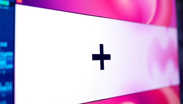 Close-up of a simple minus symbol icon on a digital screen,  technology symbol,  interface symbol