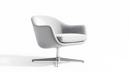 Obraz premium Modern Chair Isolated on White, Clean isolated modern chair on white background