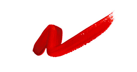 red brush isolated on transparent background