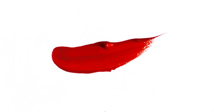 red brush isolated on transparent background - Powered by Adobe