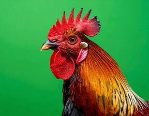 Close-up portrait of a rooster