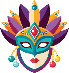 Fototapeta premium Carnival mask with gems