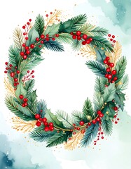 Christmas wreath graphic