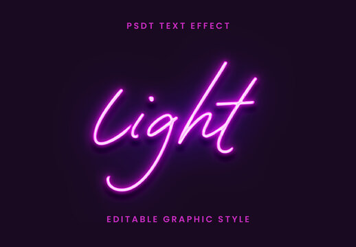 Script Neon Glow Text Effect 