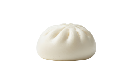 White Steamed Bao Bun Product Shot isolated PNG with Transparent Background