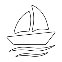 Simple Sailboat Drawing