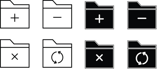 Folder and Pencil Icons - File and Edit Vector