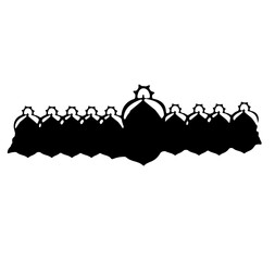 ten headed ravana silhouette image illustration useful for ramayana and dussehra projects poster.eps