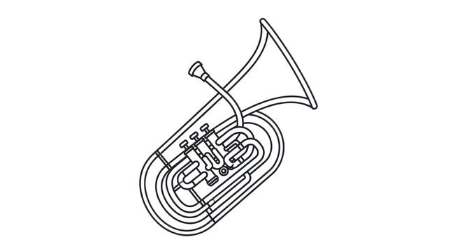 black and white tuba musical instrument clip art preview