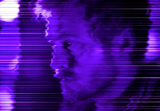 Purple Techno Futuristic Cyberpunk Photo Effect