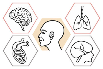 Creative drawing of a man and woman with funny faces as a comic character design